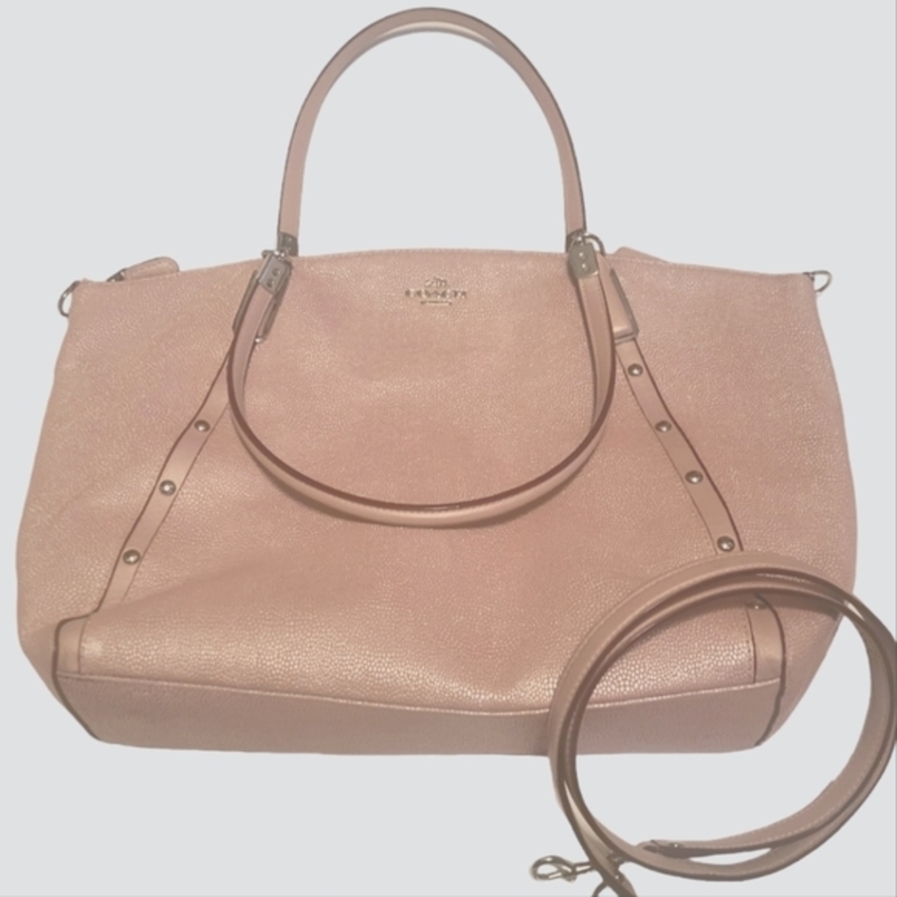 Coach Pink Leather Tote Bag